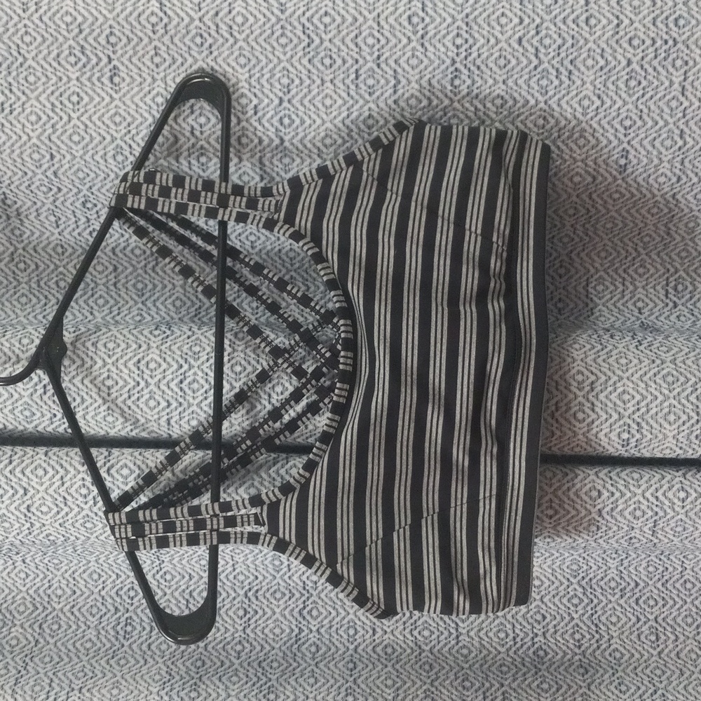 Athleta Grey and Black sports bra